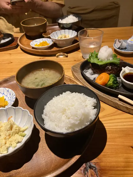 ハンバーグセット1000円おろしポン酢+50円