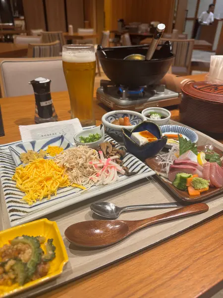 鶏飯と刺身のセット