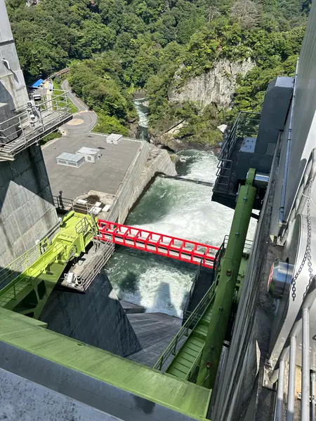 ダムを見下ろす