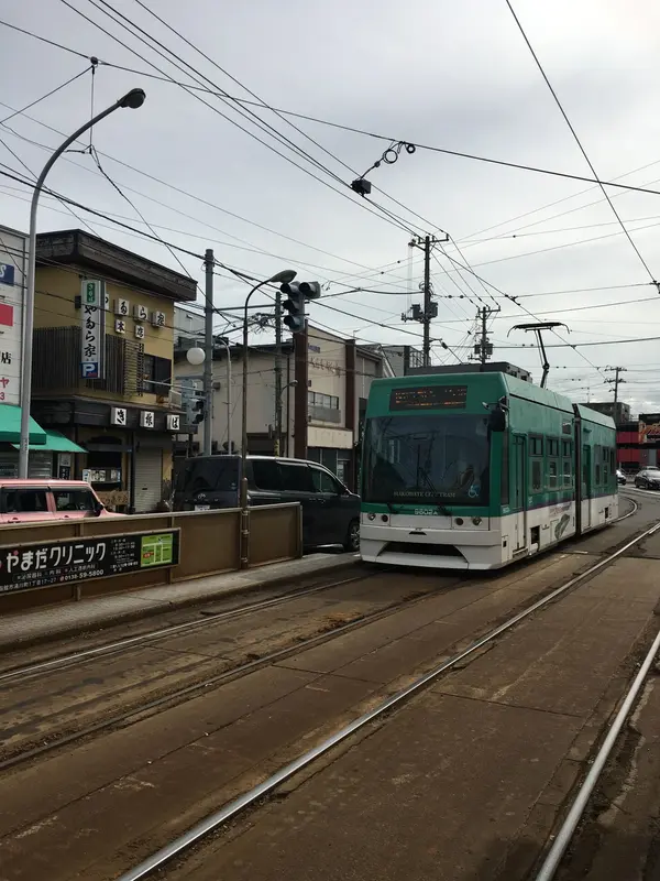 路面電車の駅がすぐそば