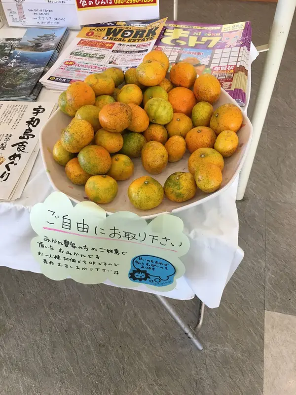 みかんご自由にどうぞは同じ食のひろばで