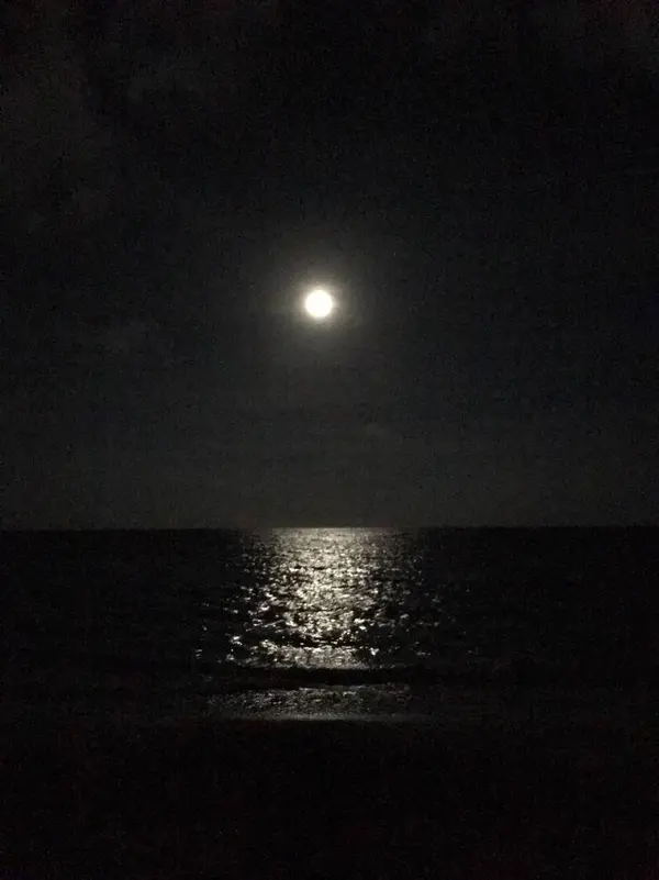 月夜も幻想的なイーフビーチ