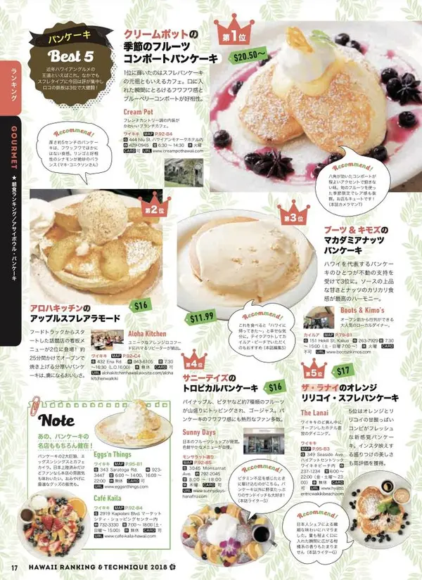 スポット内のおすすめ