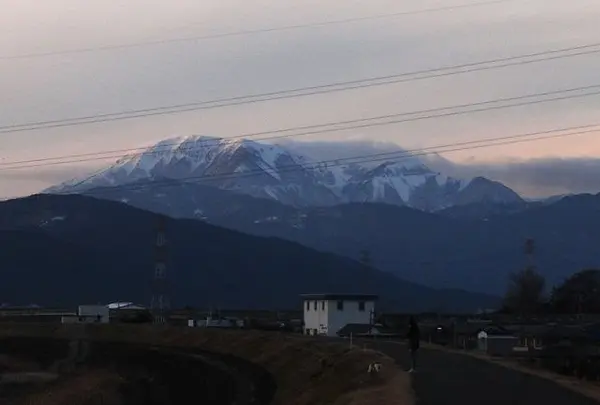 雪を被った伊吹山の写真・動画_image_128518