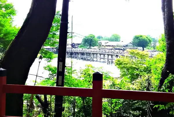 渡月橋もバッチリ