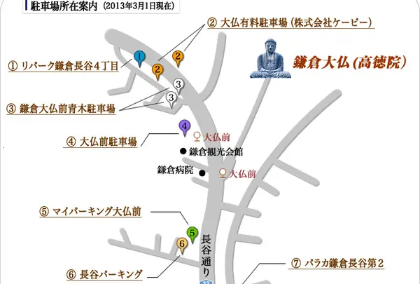鎌倉大仏　駐車案内