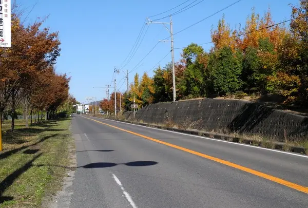 岐阜基地東側の道路に到着