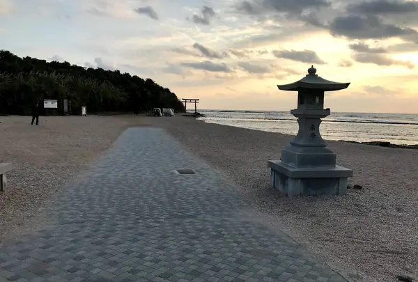 青島神社までの道