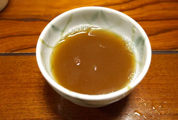 締めは、そば湯