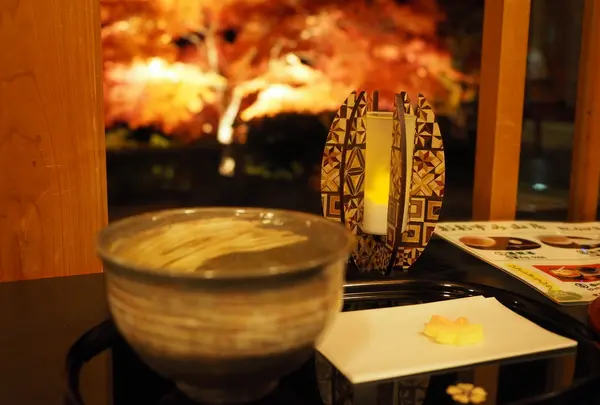 抹茶と紅葉のコラボｗ