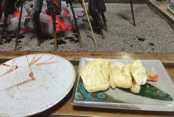 出来たての油揚げを頂きます