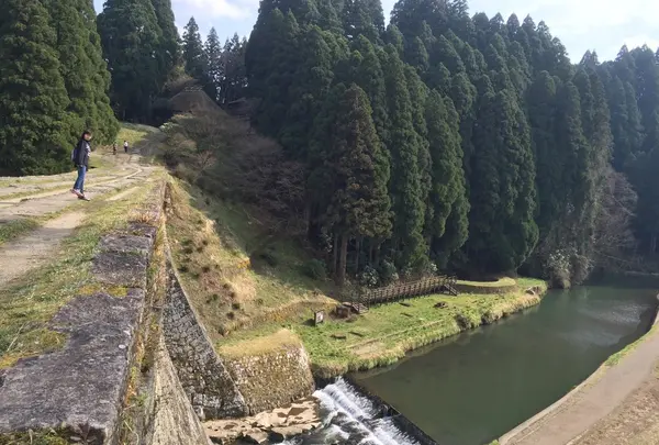 通潤橋の上から