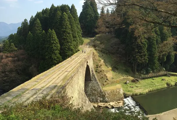 通潤橋を上から眺めると
