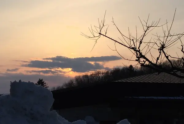 網走の夕陽