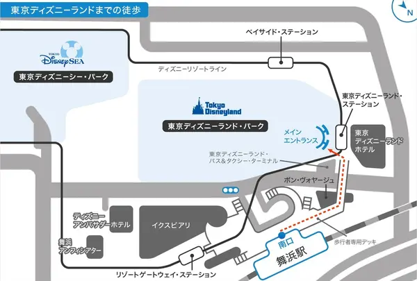 ②步行可去东京迪士尼