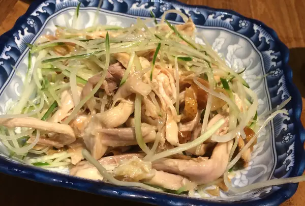 鶏肉の燻製の和え物