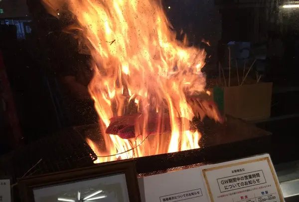 藁焼きの様子