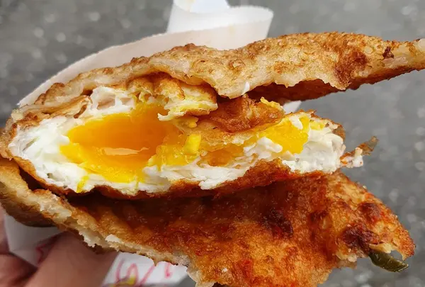 炸弾葱油餅 黄車