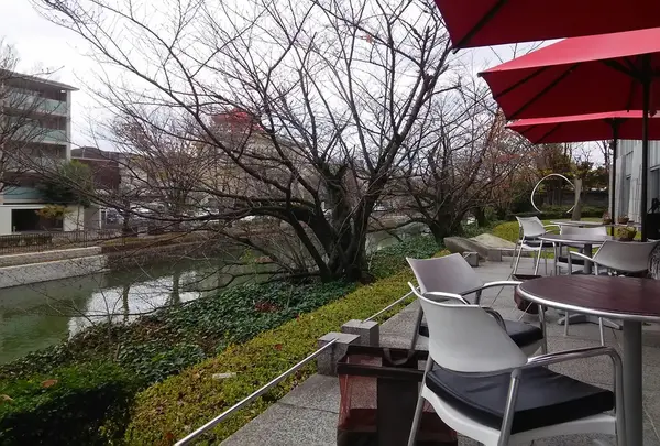 疎水沿いの｢cafe de 505｣