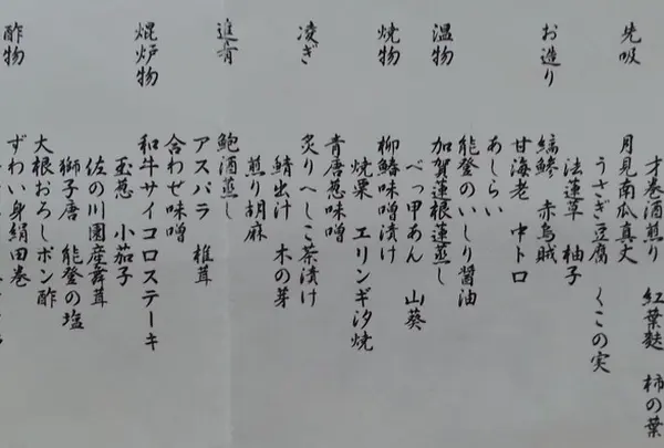 楽しみにしていた夜ご飯のメニュー