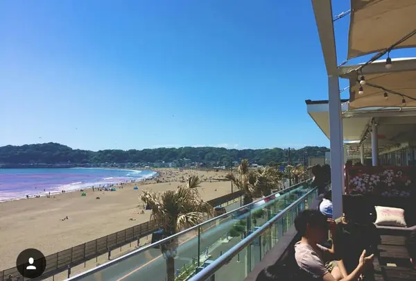 テラス席からの海❗