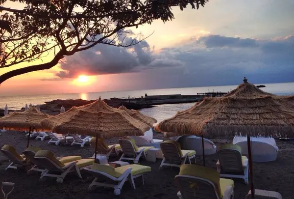 相模湾に沈む夕日がとっても素敵♪