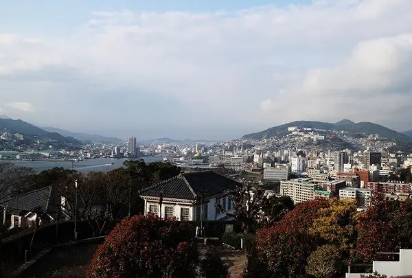 長崎湾と市街中心地