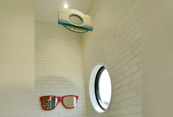 店内奥にはフォトスポットが✨