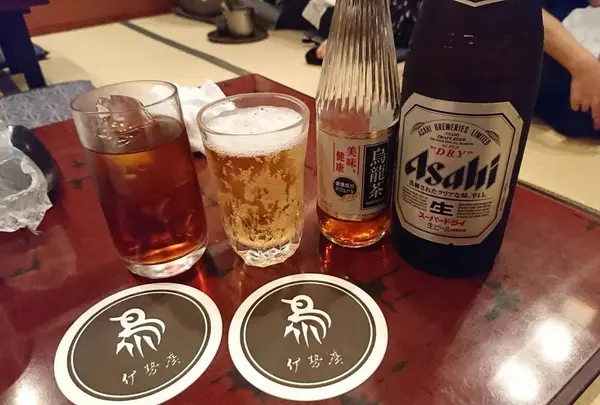 烏龍茶とビール