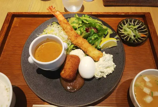 カニクリームコロッケ&エビフライ(^-^)