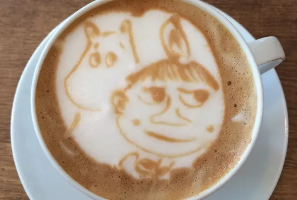 最後にかわいいラテアート♡