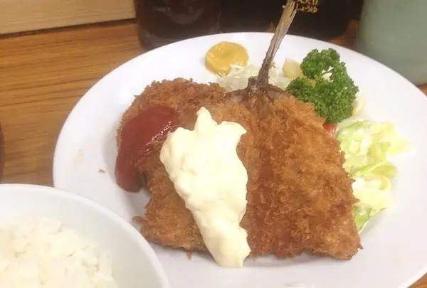 アジフライ・メンチカツ定食 ¥1300