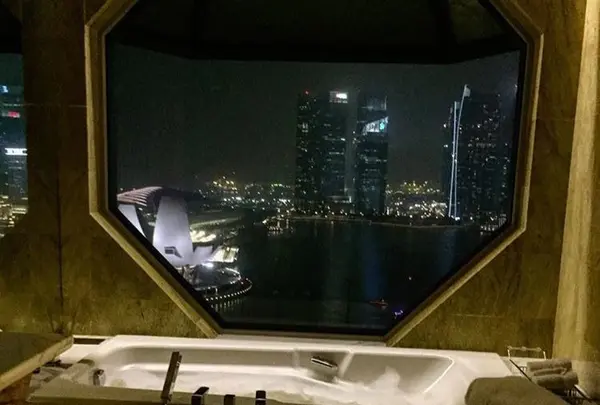 バスタブから見える景色が
