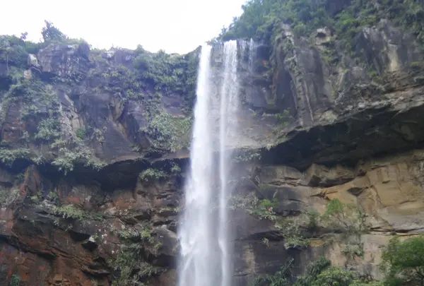 下山し滝壺へ