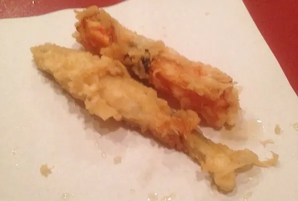 天ぷら定食(③)子持ち鮎(季節限定)/人参