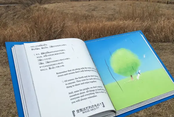 庭に絵本⁉︎