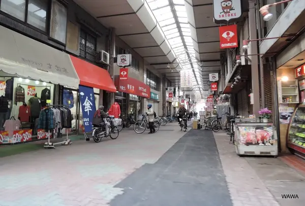 佐竹商店街のアーケード