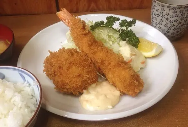 海老フライ&カニクリーム定食 ¥1300