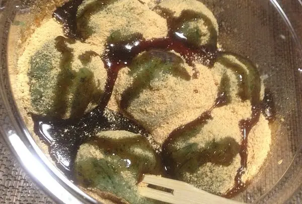 黒蜜をかけて♪(n_n)/