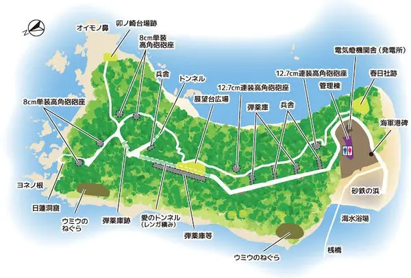 猿島案内図