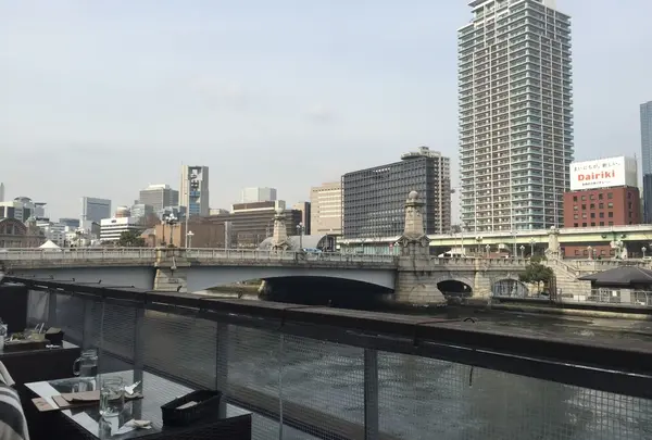 中之島の景色を見ながら
