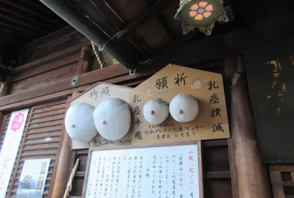 絵馬に布製の乳房が付く