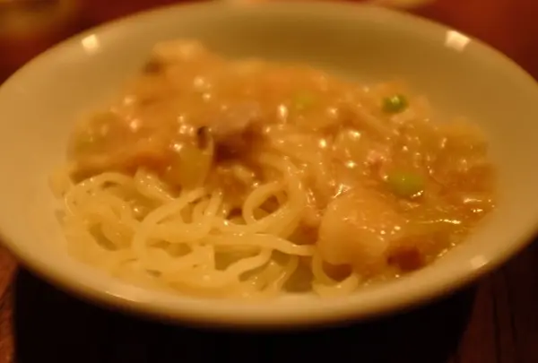 タラコと貝柱の麺
