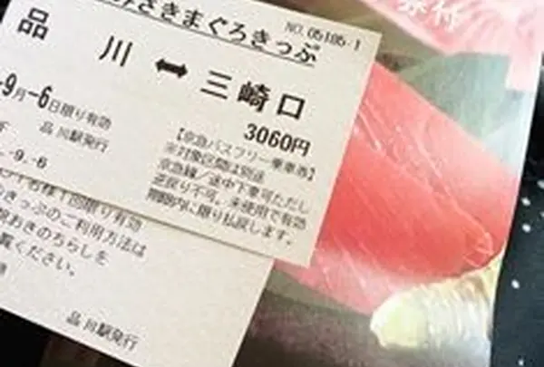 京急の駅で買えるみさきまぐろきっぷ