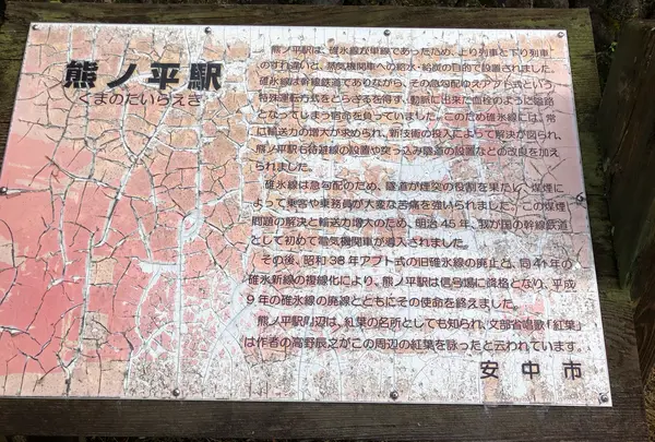 旧熊ノ平駅(アプトの道終点)