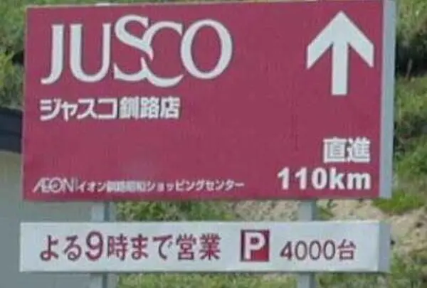 イオンまで110キロ