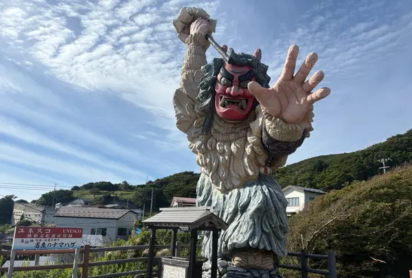 門前のなまはげ立像の写真・動画_image_1916159
