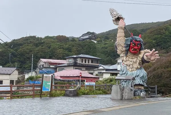 門前のなまはげ立像の写真・動画_image_662217
