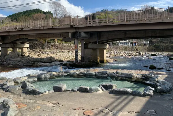 奥津温泉 足湯