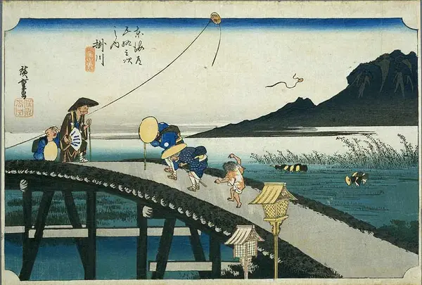 掛川宿　　大池橋